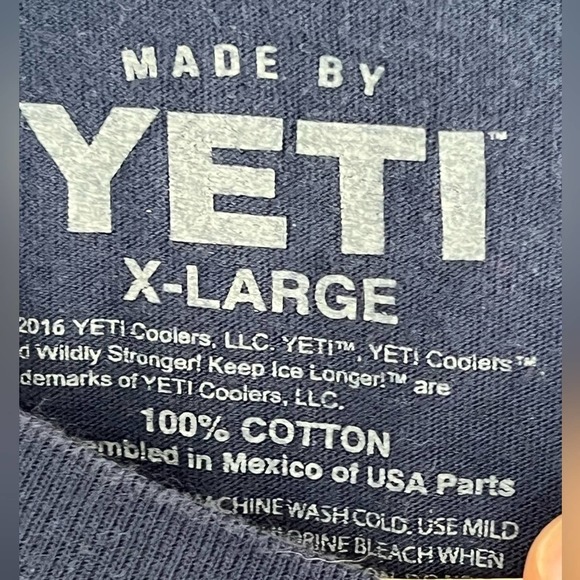 OFFICIAL YETI COOLERS MENS GRAPHIC SHIRT SOFT COTTON SIZE XL - Picture 4 of 4
